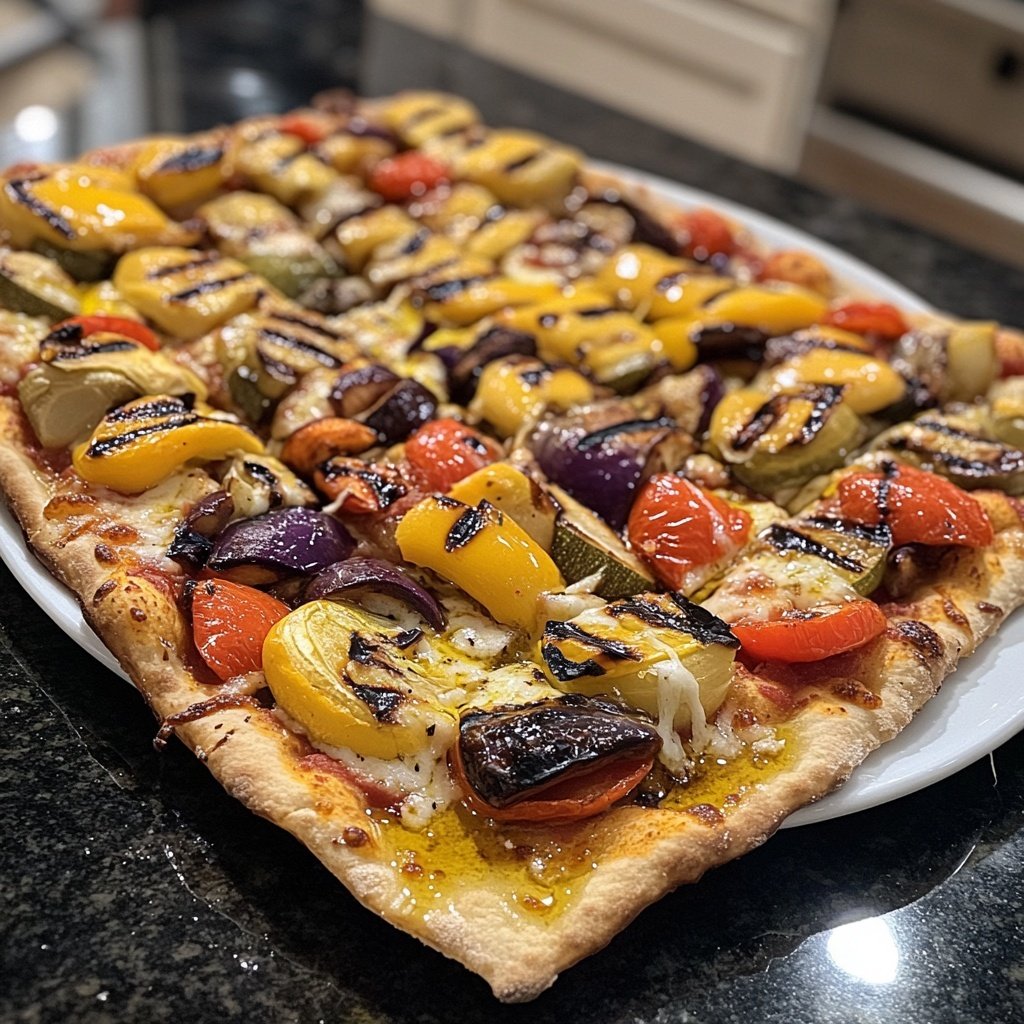 Pizza mit Grillgemüse