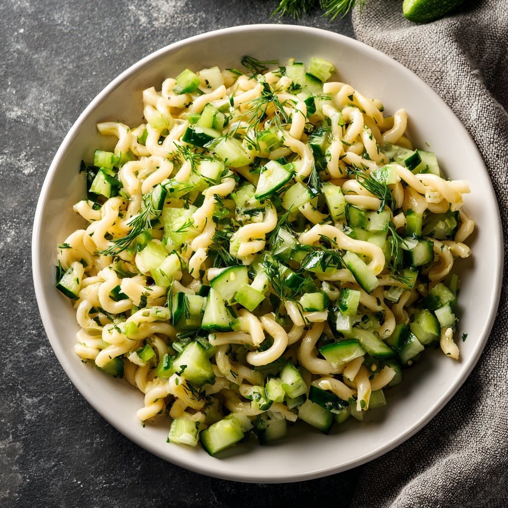 Nudelsalat Mit Gurke Und Dill