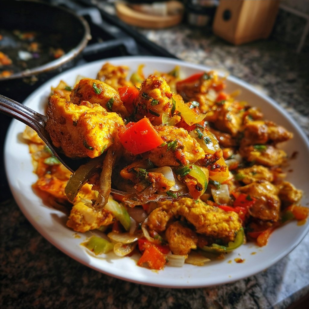 Kalorienarme Hähnchen Pfanne