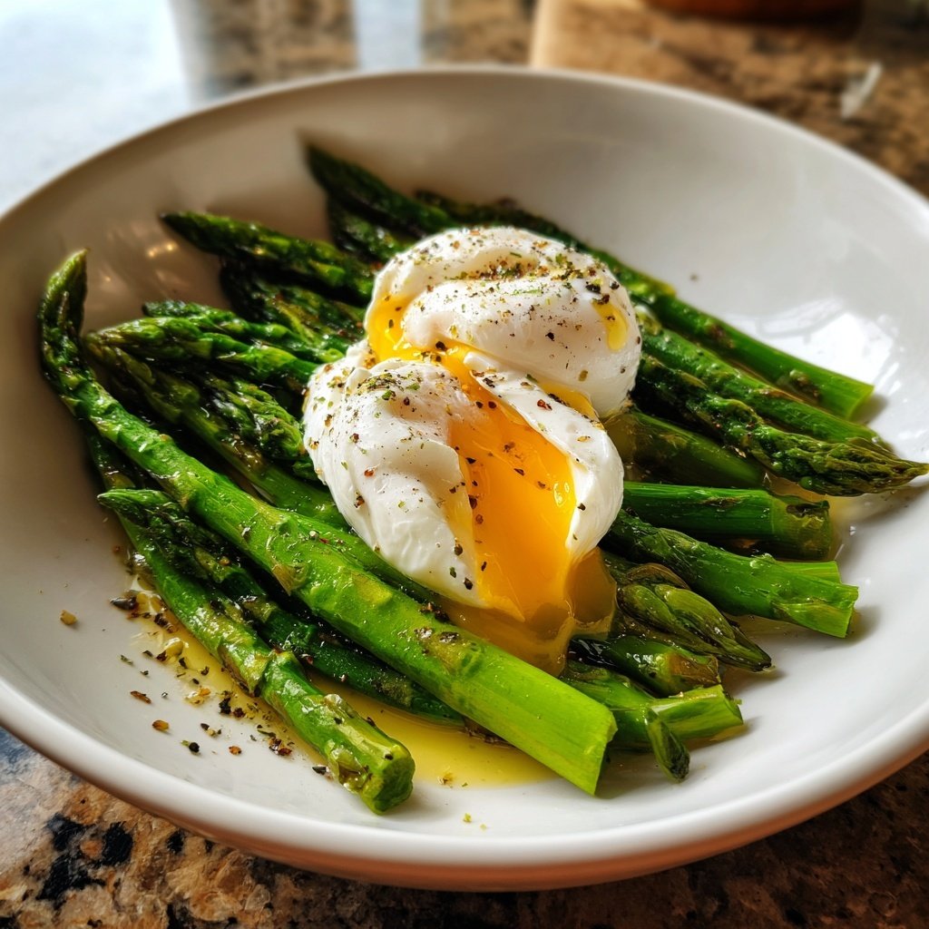 Grüner Spargel Mit Ei