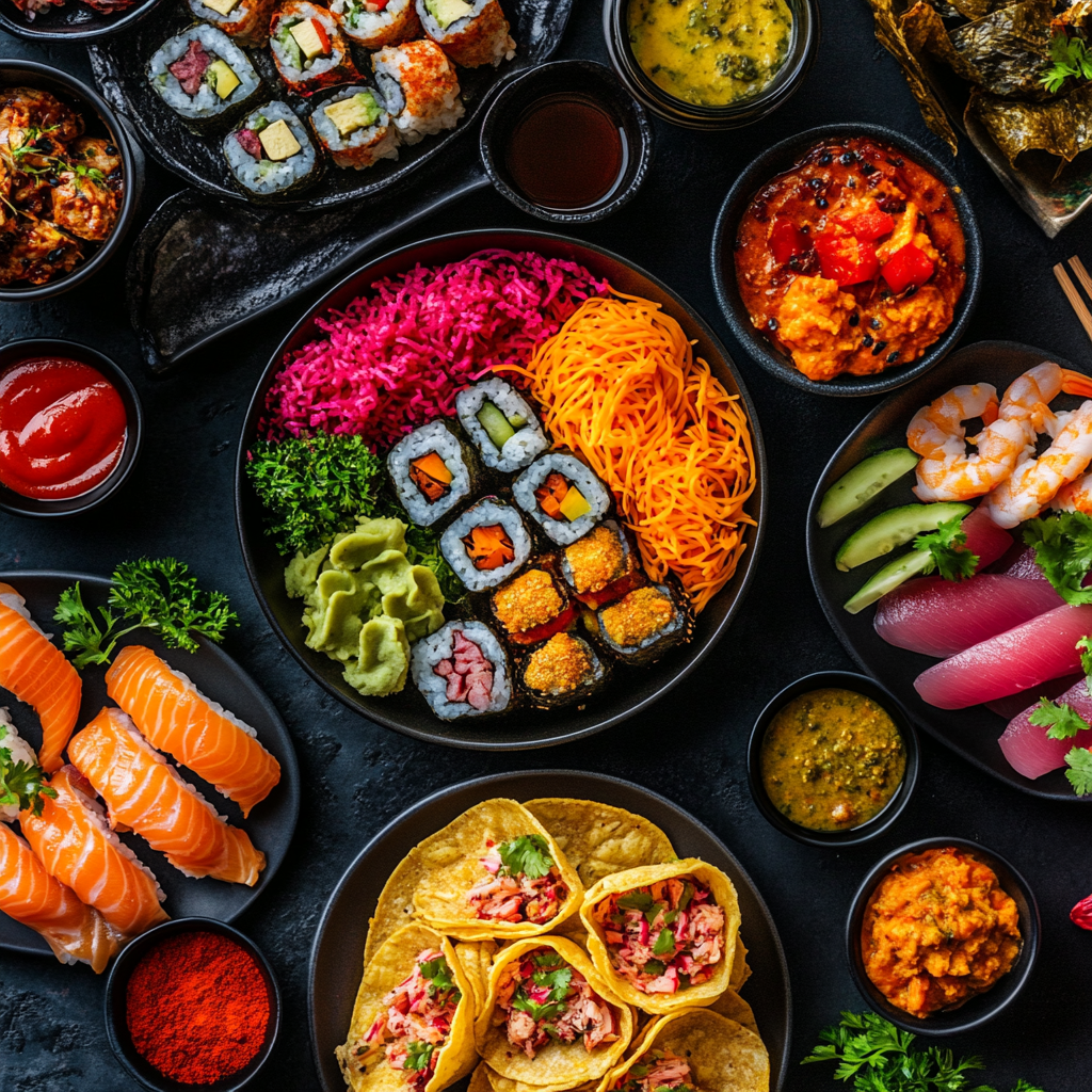 Inspirierte internationale Küche-Rezepte