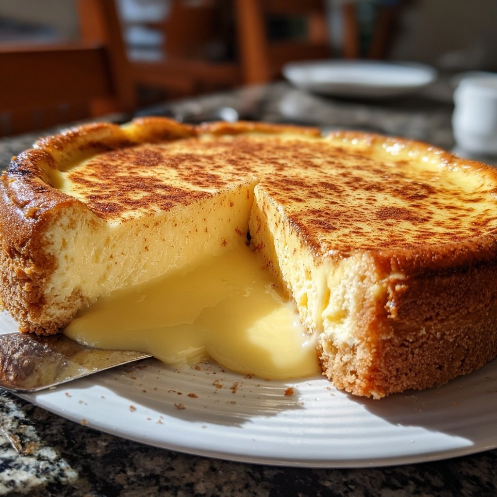 Käsekuchen mit Vanillepudding