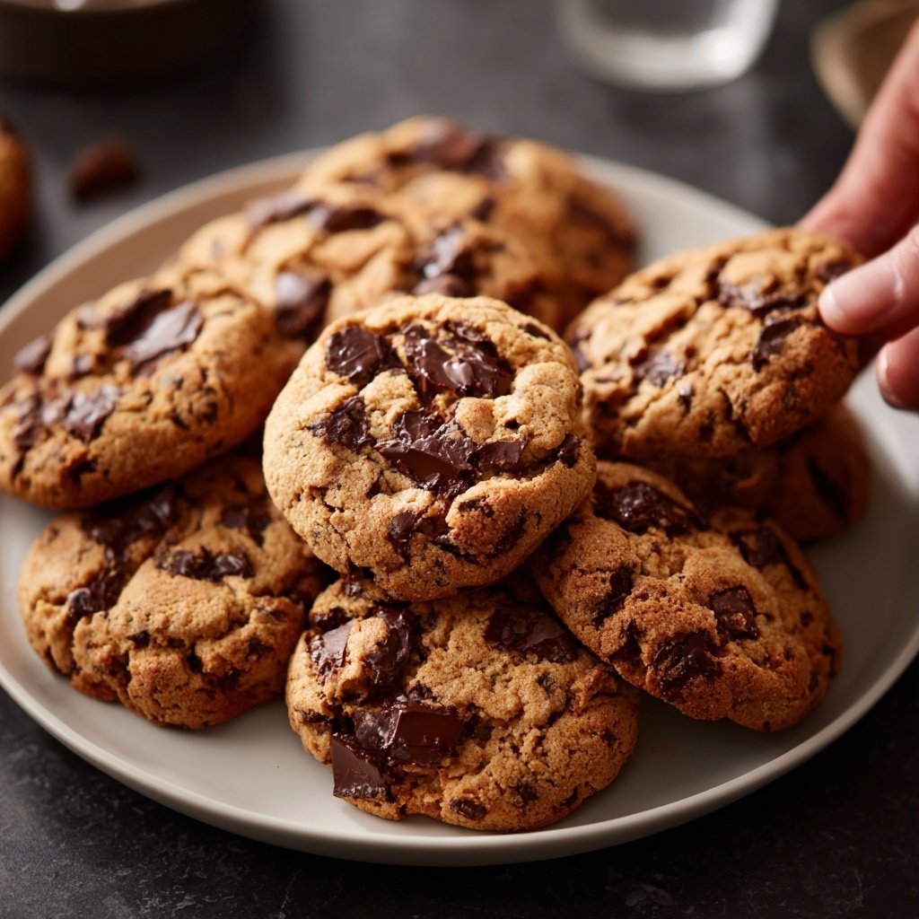 Cookies mit dunkler Schokolade