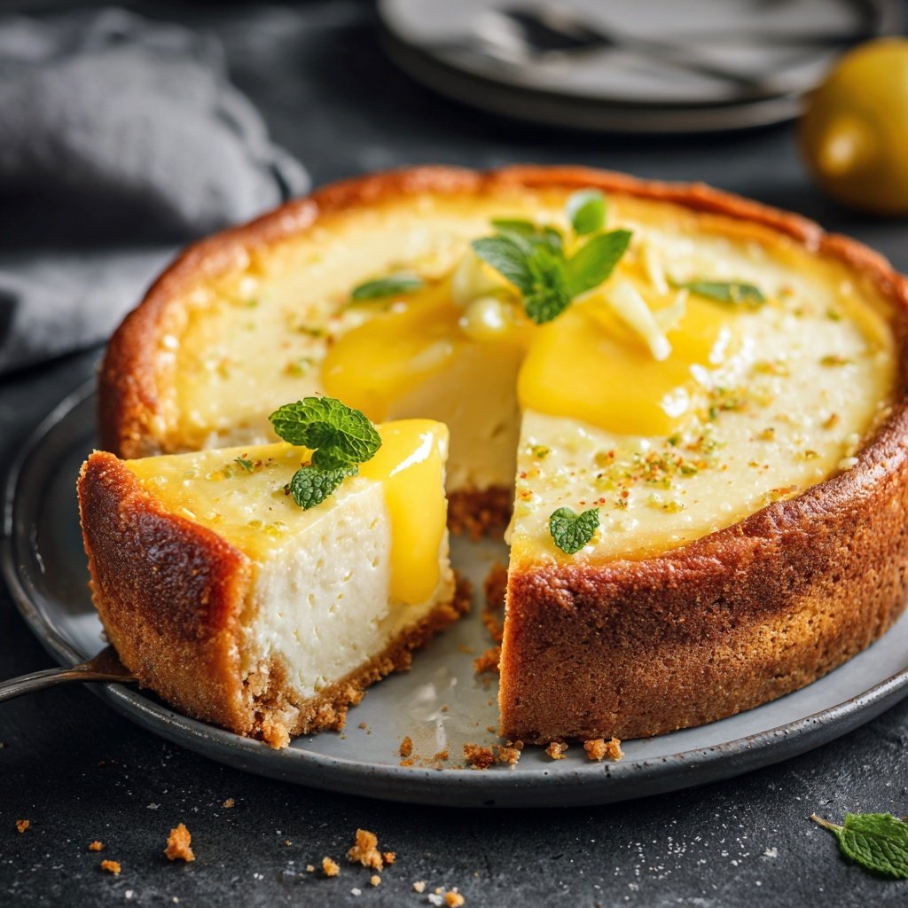 Käsekuchen mit Zitronencreme